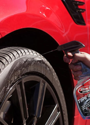 Black Magic 120217 Tire Wet, 23oz (Pack of 2) - Specially Formulated Tire Shine Applicator Cleaner to Keep Them Looking Wet, Black, and Glossy with One Quick Spray – Long-Lasting Protection for Tires