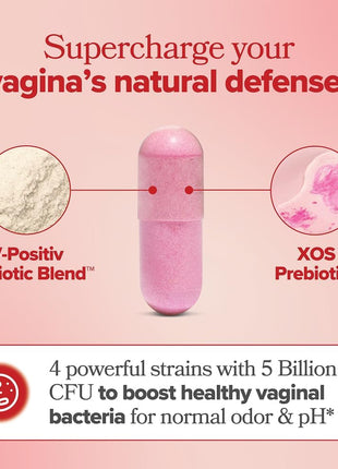 URO Vaginal Probiotics for Odor, Flora & pH Balance – 30-Day Supply