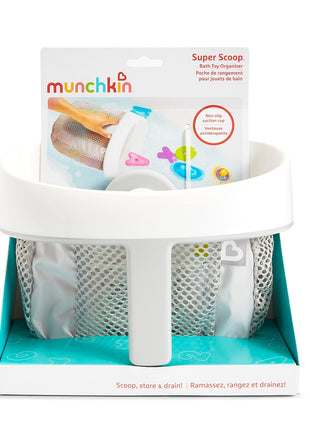 Munchkin® Super ScoopTM Hanging Bath Toy Storage with Quick Drying Mesh, Grey
