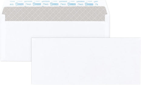 Mead #10 Security Business Envelopes Letter Size 4-1/8 inch x 9-1/2 inch Peel and Seal, Privacy Lined, No-Window, Press-It Seal-It Self-Adhesive for Home & Office Mailing, 45 Count (75026)