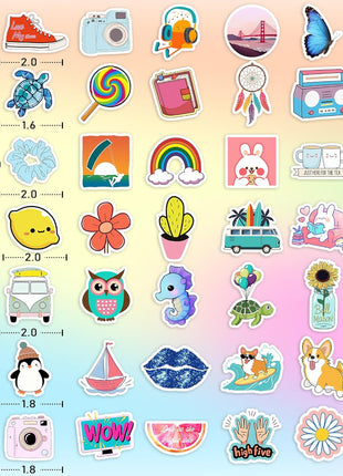 300 Pcs Stickers for Kids, Cute Water Bottle Vinyl Waterproof Laptop Stickers for Students Gifts School Supplies Classroom Teacher Prizes Sticker Pack for Kids Girls Teens