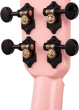 TOM 23" Carbon Fiber Concert Ukulele -Waterproof, Ultra-Lightweight (1.25 lbs),Beginner-Friendly Ukulele For Kids, Ideal For Professionals & Outdoor Adventures, Easy to Maintain (Pink)