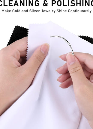 youbay Silver Jewelry Cleaning Cloth - Silver Polishing Cloth for Jewelry, Jewelry Cleaner Cloth for Tarnish Remover, Polishing Cloth for Gold Silver