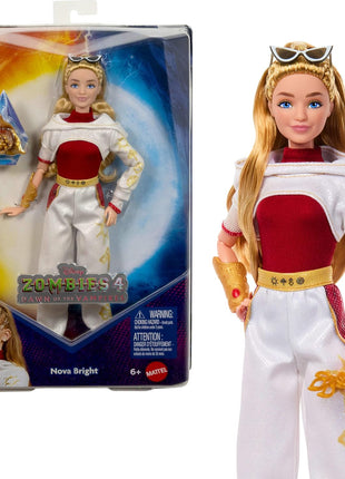 Mattel Disney Zombies 4: Dawn of the Vampires Nova Bright Doll | Posable Fashion Doll in Removable Outfit, 5 Accessories Including Golden Crystal Key, Inspired by Disney Movie