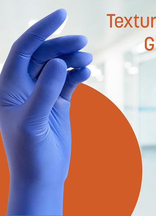 Caring Nitrile Exam Gloves (100ct), Powder Free and Not Made with Natural Rubber Latex, Gloves for Medical Use, Cleaning, Food Prep and More, Medium