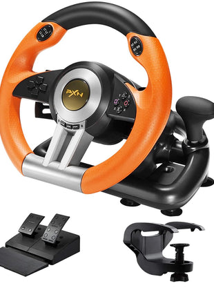PXN Racing Wheel - Gaming Steering Wheel for PC, V3II 180 Degree Driving Volante Universal Usb Car Racing with Pedal for PC, PS4, PS3,Xbox Series X|S, Xbox One and Switch