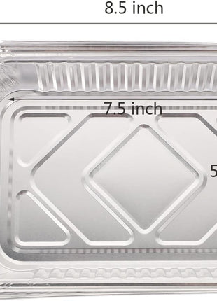 20Pack Drip Pans Compatible with Weber Grills Spirit Gas Grills, Q Grills, Genesis and Genesis II LX 200 300 Series,Disposable Aluminum Foil BBQ Grease Trays, 8.5 x 6 Inch