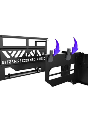 Cooler Master Vertical GPU Card Holder Kit V3, PCIe 4.0 5.0 Motherboards GPUs RTX 5090 RX 9070 XT, ABS Casing, 165mm Length, Modula Adjustable for E-ATX ATX Micro ATX Case