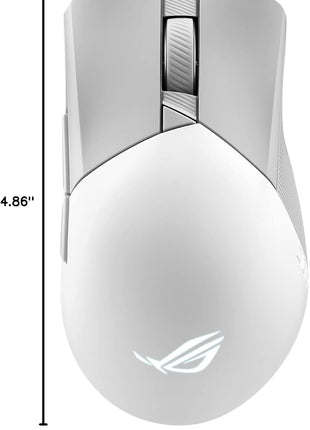 ASUS ROG Gladius III Wireless Aimpoint Gaming Mouse – Right-Handed Ergonomic, 79g, Tri-Mode Connectivity, 36K DPI, up to 119Hr Battery, Hot-Swappable Switches, PC/Mac Support - White