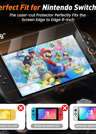 daydayup 4-Pack Screen Protector Tempered Glass for Nintendo Switch 2 [7.9 inch] 2025 with [Alignment Frame] -HD Clear Anti-Scratch Travel Transparent Clear Screen Protector