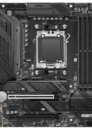 MSI MAG B650M Mortar WiFi Gaming Motherboard (AMD Ryzen 9000/8000/7000 Series Processors,AM5,DDR5,PCIe 4.0,M.2 Slots,SATA 6Gb/s,USB 3.2 Gen 2,HDMI/DP,Wi-Fi 6E,Bluetooth 5.3,2.5Gbps LAN,mATX)