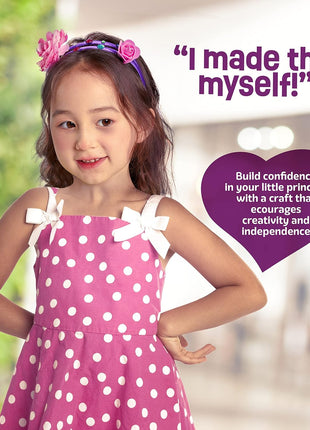 Pretty Me Headband Making Kit for Girls - Arts & Crafts Easter Gift - Make Your Own Fashion Headbands for Kids - DIY Hair Accessories - Gift for Ages 5-12 Year Old Girl - Little Kids Art & Craft Gifts