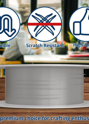Soft Flex 21 Strand Beading Wire - Fine 0.14 Diameter - 30 Feet Design Wire - Satin Silver