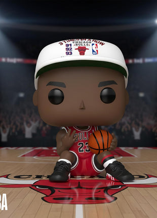 Funko POP! NBA: Bulls - Michael Jordan (3X in a Row) | Official Merch - Collectable Vinyl Figurine for Shelf Display - Birthday Gift Idea for Fans and Collectors