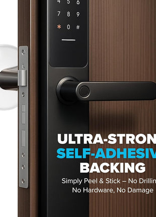 Door Stoppers (Medium) 2" - Door Stop for Wall with Strong Back Adhesive - Quiet and Shock Absorbent Silicone Wall Protectors from Door Knobs - Protects Every Surface - (Clear | 6 PCS)