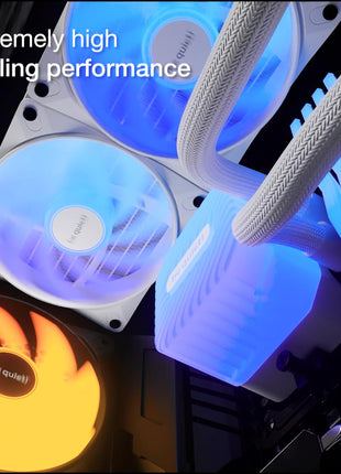 be quiet! Light Loop 240mm | All in One Water Cooling System | ARGB Water Cooler | ARGB Hub | Customizable LED Cooling Block | White | BW021