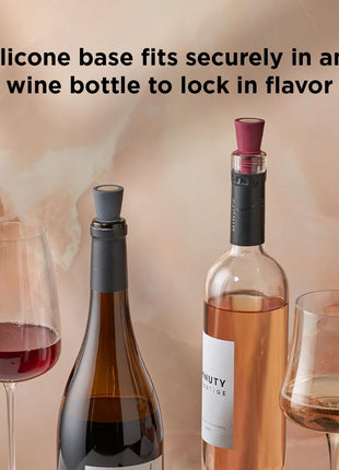Rabbit W6121 Bottle Stoppers Set of 4, Multicolor Wine Bottle Caps to Preserve Freshness, Stylish and Durable, Perfect for Parties and Gifts