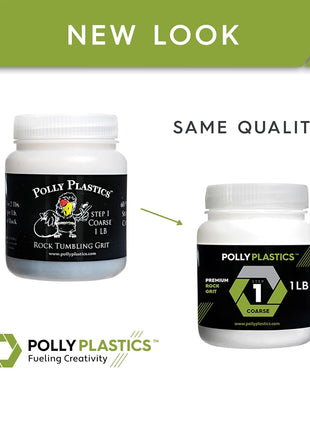 Polly Plastics Rock Tumbler Grit and Polish Refill & Ceramic Tumbling Filler Media - Silicone Carbide Polisher Grit - Rock Polish Supplies & Accessories