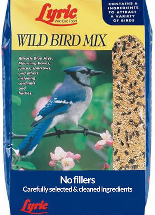 Lyric Wild Bird Mix - Includes Corn, Nuts, and Wild Bird Seed for Outside Feeders, Attracts Doves, Jays and Many More, 40 lb Bag