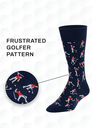 Shanker Golf Socks - Funny Angry Golfer Socks - Funny Golf Gift for Men - 1 Pair per Pack - Size 10-13