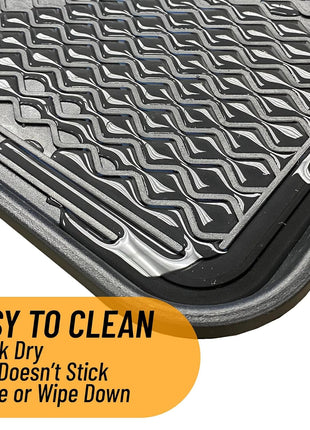 Ottomanson 15 inch x 30 inch Multi-Purpose Boot Tray – Waterproof Shoe & Pet Feeding Spill Tray, Litter Box & Pee Pad Holder, Painting & Planting Mat, 1.2 inch Raised Edge Floor Protection