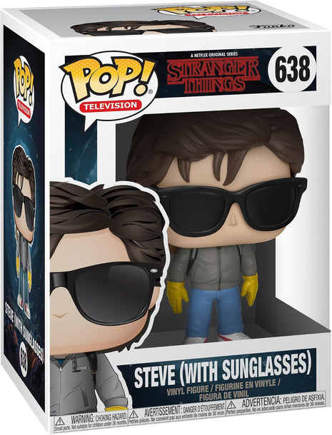 Funko POP! TV: Netflix Stranger Things - Steve Harrington with Sunglasses | Official Fantasy Merch - Collectable Vinyl Figurine for Shelf Display - Birthday Gift Idea for Fans and Collectors