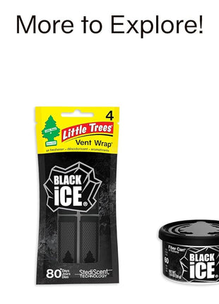 LITTLE TREES Car Air Freshener | Hanging Tree Provides Long Lasting Scent for Auto and Home | Black Ice, 24 Air Fresheners