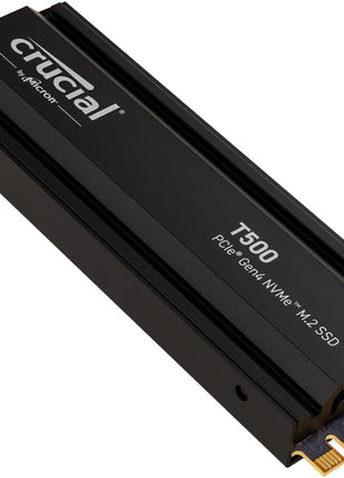 Crucial T500 1TB PCIe Gen4 NVMe Gaming PS5 SSD with Heatsink, Up to 7,300MB/s, TLC NAND, PlayStation 5 Compatible, Laptop, & Desktop (PC), Solid State Drive, Includes 1Mo Adobe CC ??CT1000T500SSD5