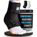 Z ATHLETICS Ankle Brace for Women & Men - Lace Up Adjustable Support with Side Stabilizers for Sprained Ankle, Achilles Tendonitis Relief | Basketball, Volleyball, Running & Sports Recovery