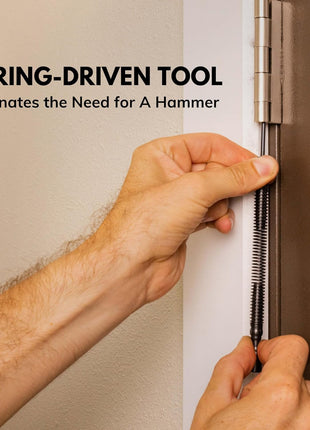 HIT Tool - Hinge Pin Removal Tool - Spring Punch - Steel Faced Hammer | Removes hinges fast without disassembly, compact one-hand design, durable metal build, made in USA, great for door repairs