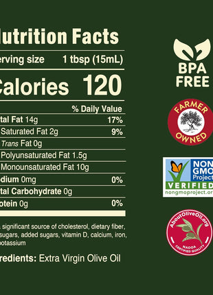 Pompeian Smooth Extra Virgin Olive Oil, Contains Polyphenols, First Cold Pressed, 68 Fl Oz