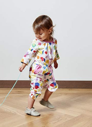 LOVEVERY |The Pull Pup | Wooden Push Pull Toy, Black/White/Natural Wood, Sustainable Toy for Toddler, Ages 18+ Months