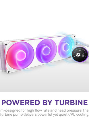 NZXT Kraken Elite 420 RGB 2025 - AIO CPU Liquid Cooler - 420mm Radiator - F420 RGB Core Fan - Customizable 2.72 inch IPS LCD - NZXT Turbine Pump - AMD® AM5, AM4 - Intel® LGA 1851/1700, 1200/115X - White