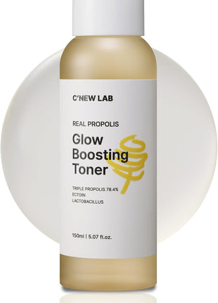 C'NEW LAB Real Propolis Glow Boosting Toner 150ml (5.07 fl.oz.) | Deep Hydration & Skin Barrier Strengthening Toner | Propolis Extract, Honey Extract, Panthenol, Korean Skin Care