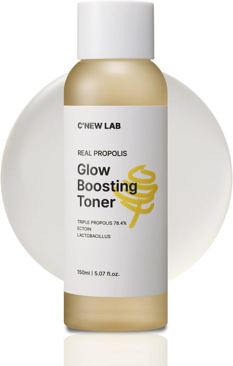 C'NEW LAB Real Propolis Glow Boosting Toner 150ml (5.07 fl.oz.) | Deep Hydration & Skin Barrier Strengthening Toner | Propolis Extract, Honey Extract, Panthenol, Korean Skin Care