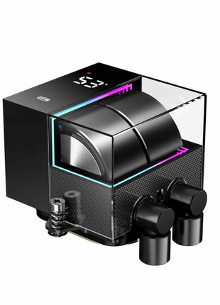 CPS All-in-One Water Cooling Cooler  inchDS360 BK inch 360mm Radiator with Digital Display Dual Chamber Structure