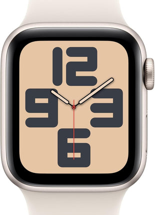 Apple Watch SE (2nd Gen) [GPS 40mm] Smartwatch with Starlight Aluminum Case with Starlight Sport Band S/M. Fitness and Sleep Trackers, Crash Detection, Heart Rate Monitor, Retina Display