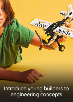 LEGO Technic Bush Plane Toy - Buildable Airplane Toy for Kids, Boys and Girls, Ages 8+ - Model Airplane Gift with Spinning Propeller, 4-Cylinder Piston Engine, and More - 42198