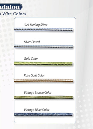 Beadalon French Wire, 0.70 mm / .028 in, Silver Plated, 1 Meter