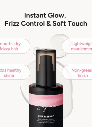Korean Perfumed Hair Essence Oil Frizz Control Baby Powder Musk, 3.38 fl oz