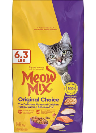 Meow Mix Original Choice Dry Cat Food, 6.3 Pound Bag