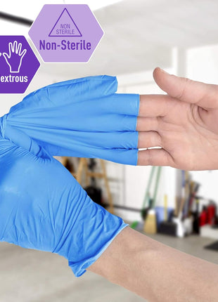 MED PRIDE Disposable Multipurpose Hand Protection Nitrile Vinyl Blend Exam Gloves, Medium 100   Powder, Latex & Rubber Free   Single Use Non Sterile Protective Gloves