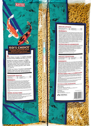 Kaytee Koi's Choice Koi Floating Fish Food, For Koi, Goldfish and Pond Fish, 10 pounds