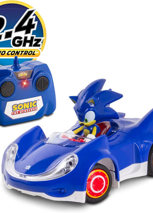 NKOK Sonic & Sega All-Stars Racing RC Car 1:28 Scale 2.4GHz, Ages 6+ | Officially licensed Sega Sonic the Hedgehog - 6.5" compact design - rubber tires - up to 150 ft range - ages 6+