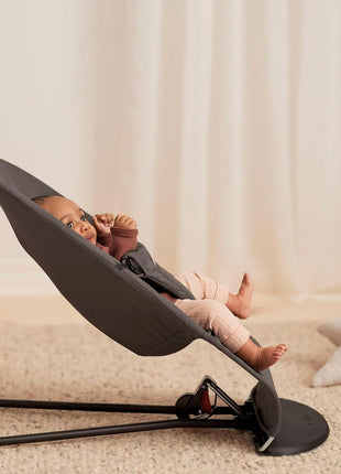BabyBjörn Bouncer Balance Soft, Dark Gray, Woven/Jersey, Tri-Fabric | 2-in-1 Adjustable Baby Bouncer Seat and Toddler Chair, Newborn to Toddler (8-29 lbs), 4 Positions, Lightweight & Portable