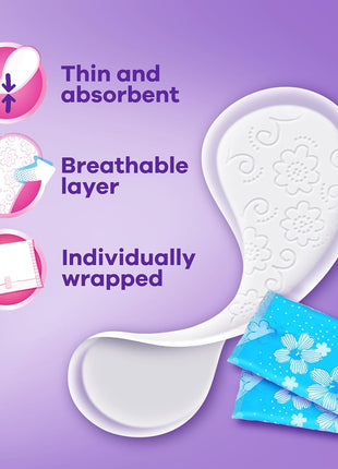 Always Panty Liners for Women Thin No Feel Protection Daily Liners, Regular, Unscented, 162 Count
