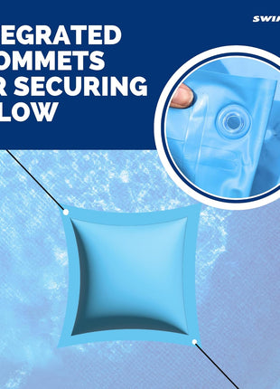 SWIMLINE HYDROTOOLS Air Pillow For Above Ground Pools Cover Winterizing 3-Pack | 4 x 4 ft Cushion Swimming Pool Closing Winter Kit | Cold Resistant Ice Equalizer Thick Pillows Accessories | 1144 ACC44