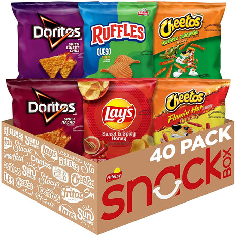 Frito-Lay Cheesy Spicy Sweet Variety Pack, 1oz Single Serve Bags, (Pack of 40) (Assortment May Vary)