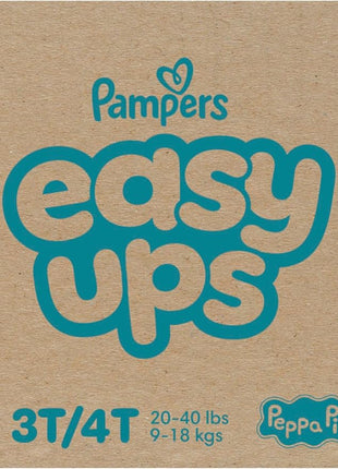 Pampers Easy Ups Training Underwear Peppa Pig Size 5 3T-4T, 124 Count (Packaging May Vary)