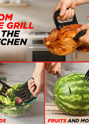 Alpha Grillers Meat Shredder Claws BBQ Pulled Pork Bear Claws for Shredding | Smoker & Grilling Accessories, Chicken Shredder Tool, Pork Pulling Gift for Men